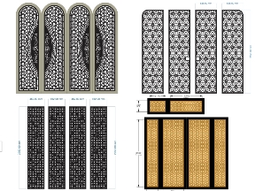 Bộ sưu tập BST Top 10 mẫu cổng 4 cánh hoa văn đơn giản