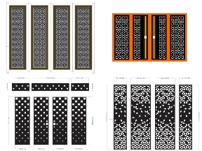 Bộ sưu tập BST 10 mẫu cổng 4 cánh hoa văn đơn giản đẹp
