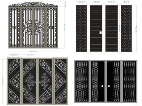 Bộ sưu tập Top 10 mẫu cổng 4 cánh hoa văn đơn giản mà đẹp