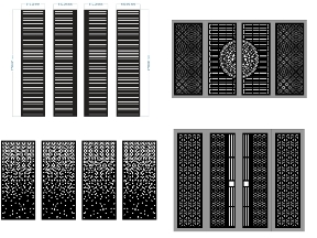 Bộ sưu tập Tổng hợp 10 mẫu cổng 4 cánh hoa văn đơn giản