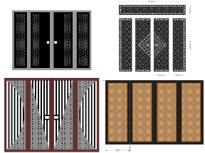 Bộ sưu tập Top 10 mẫu cổng 4 cánh hoa văn đơn giản đẹp