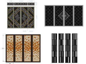 Bộ sưu tập Bộ sưu tập 10 mẫu cổng 4 cánh hoa văn đơn giản đẹp mắt