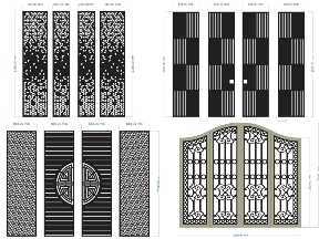 Bộ sưu tập Tổng hợp 10 mẫu cổng 4 cánh hoa văn đơn giản đẹp