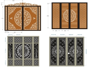 Bộ sưu tập Top 10 mẫu cổng 4 cánh mới nhất