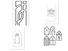 Bộ sưu tập Trọn bộ 7 mẫu miễn phí CNC huỳnh cửa và cửa sổ