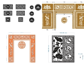 Bộ sưu tập Vách ngăn CNC hoa sen tinh tế