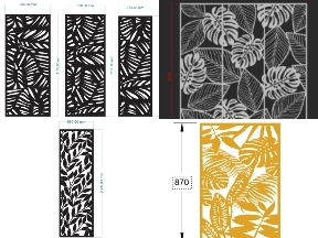 Bộ sưu tập Vách ngăn lá trang trí nội thất hiện đại