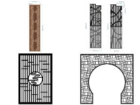 Bộ sưu tập Vách ngăn phòng khách cnc dxf
