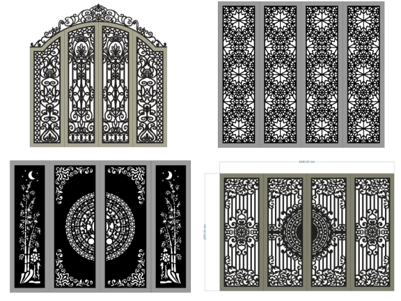 10 mẫu bộ cổng 4 cánh hot nhất tháng 3