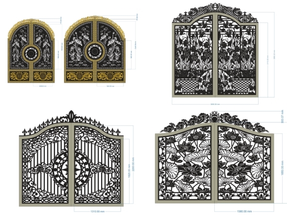 10 Mẫu Cổng 2 Cánh Vòm Cong Nghệ Thuật