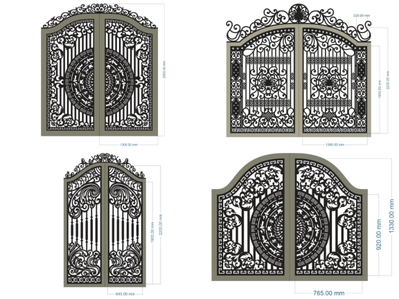 10 Mẫu Cổng 2 Cánh Vòm Cong Sang Trọng