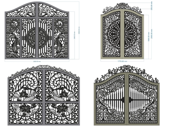 10 Mẫu Cổng 2 Cánh Vòm Cong Tạo Điểm Nhấn Mặt Tiền