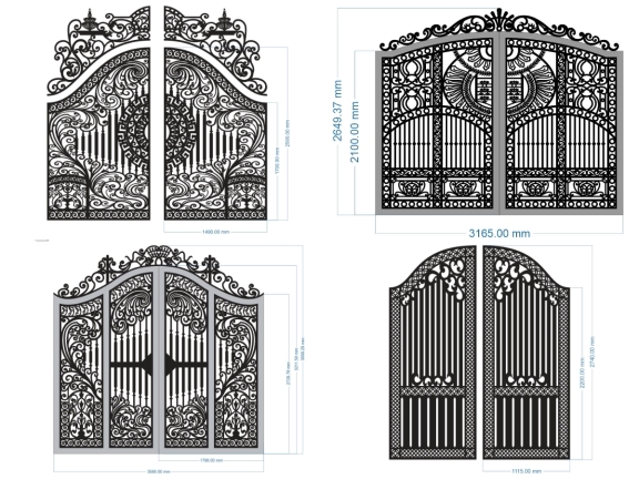 10 Mẫu Cổng 2 Cánh Vòm Cong Tạo Điểm Nhấn Mặt Tiền