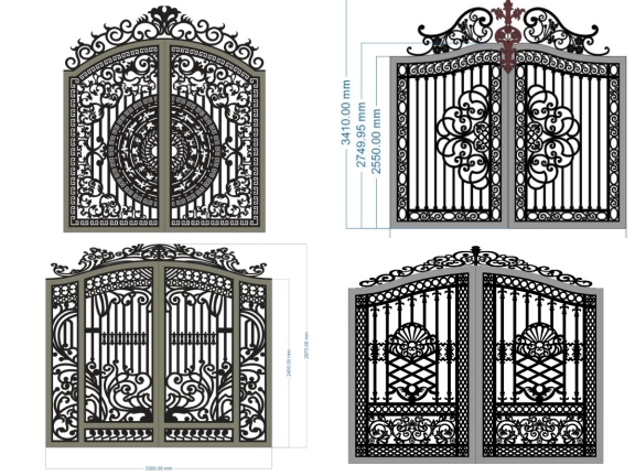10 Mẫu Cổng 2 Cánh Vòm Cong Tạo Điểm Nhấn Ngoại Thất