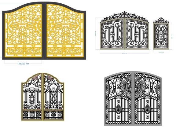 10 Mẫu Cổng 2 Cánh Vòm Cong Thẩm Mỹ