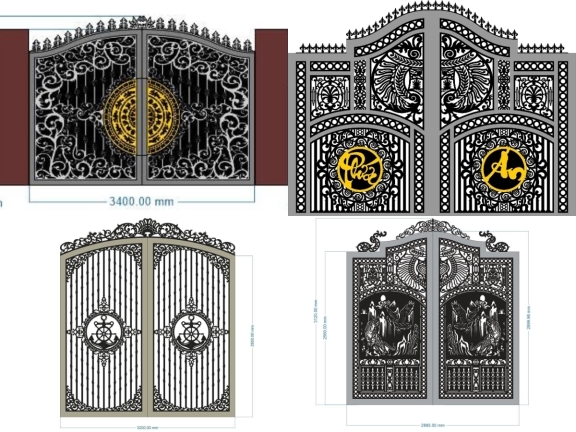 10 Mẫu Cổng 2 Cánh Vòm Cong Thiết Kế Đẹp Mắt