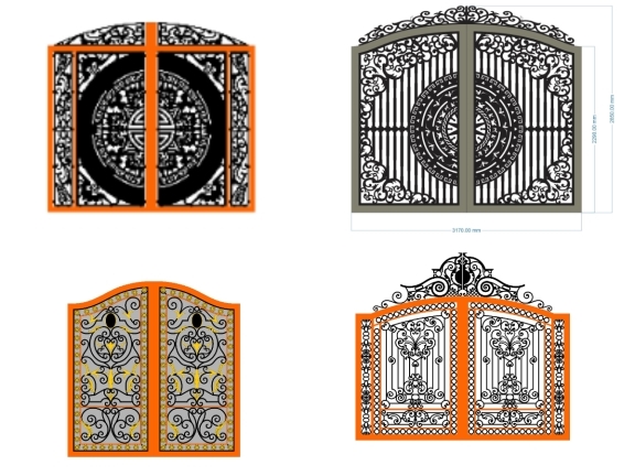 10 Mẫu Cổng 2 Cánh Vòm Cong Thiết Kế Đẹp Mắt