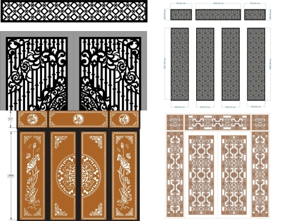 10 Mẫu Cổng 4 Cánh Có Ô Thoáng Phù Hợp Nhà Phố