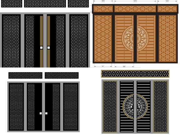 10 Mẫu Cổng 4 Cánh Có Ô Thoáng Tạo Điểm Nhấn Mặt Tiền