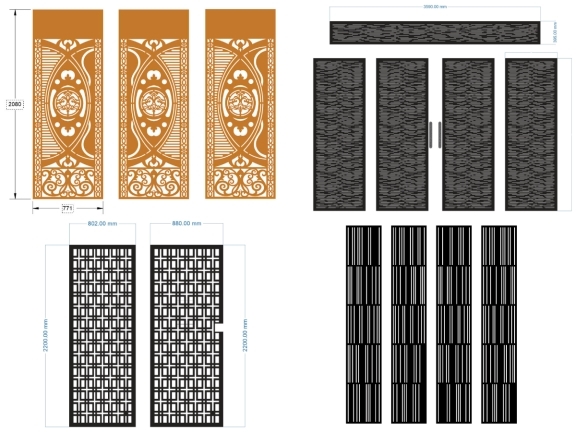 10 Mẫu Cổng 4 Cánh Phong Cách Hiện Đại Đơn Giản