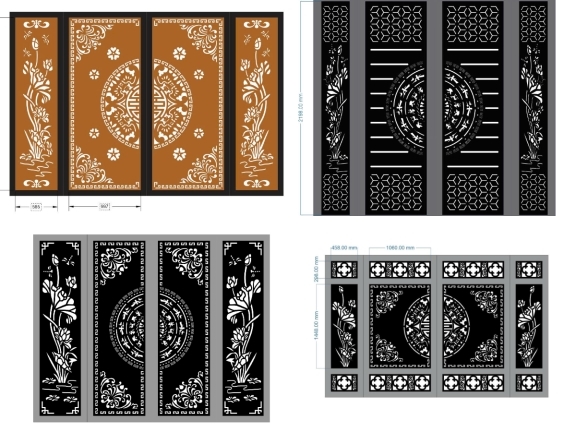 10 mẫu cổng 4 cánh sen mới nhất