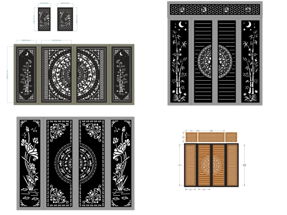 10 mẫu cổng 4 cánh trống đồng mới 2026