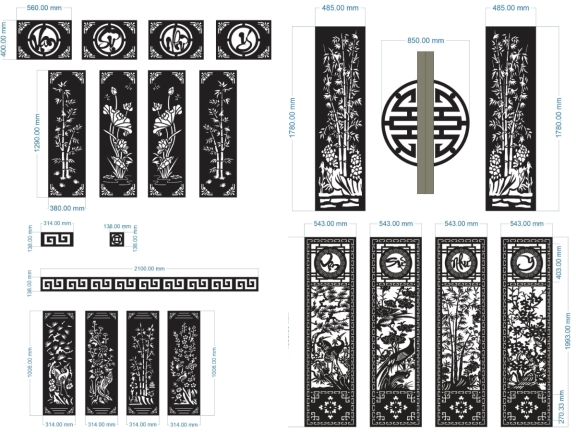 10 mẫu cổng 4 cánh trúc giá rẻ