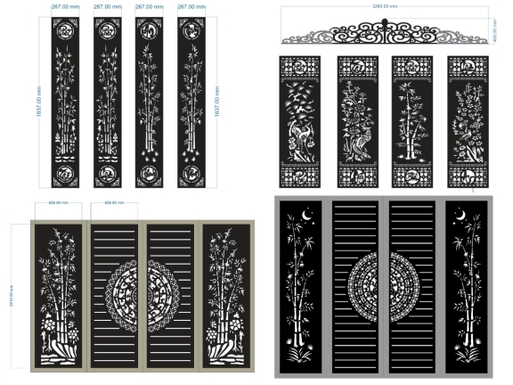 10 mẫu cổng 4 cánh trúc giá rẻ đẹp mắt 2026