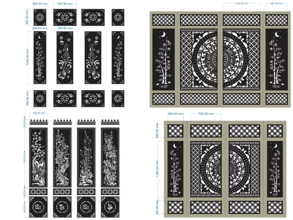 Tổng hợp 10 bộ cổng 4 cánh trúc giá rẻ đẹp mắt