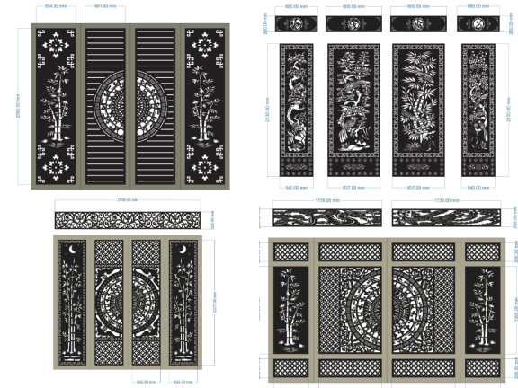 10 bộ cổng 4 cánh trúc giá rẻ đẹp mắt 2026