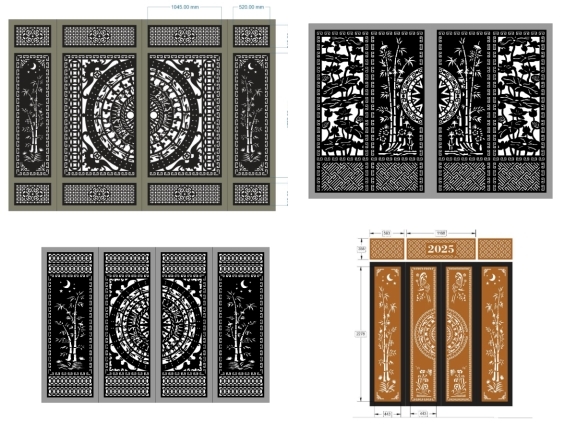 10 Mẫu Cổng Trúc CNC – Giải Pháp Thiết Kế Gọn Gàng, Dễ Thi Công
