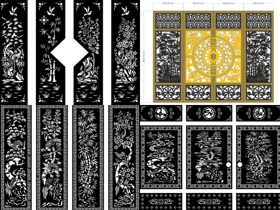 10 Mẫu Cổng Trúc CNC – Hoa Văn Trúc Cách Điệu Hiện Đại