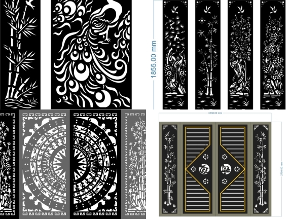 10 Mẫu Cổng Trúc CNC – Phong Cách Nhẹ, Hình Khối Rõ