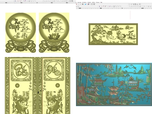 10 mẫu thiết kế Jdpaint Tranh CNC tinh xảo