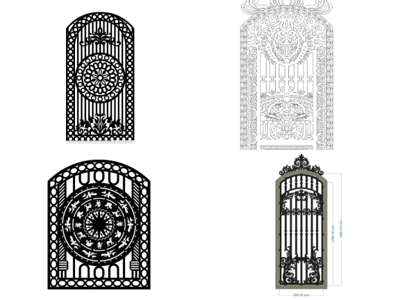12 mẫu cổng 1 cánh vòm cong