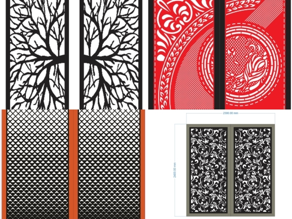 12 Mẫu Cổng 2 Cánh Phong Cách Hiện Đại Đơn Giản