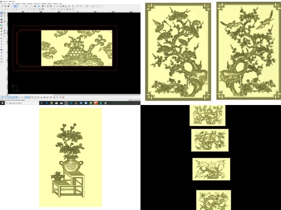 15 File mẫu jdapaint CNC tứ quý