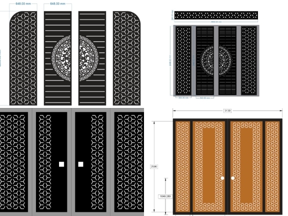 5 mẫu cổng bông tuyết CNC 4 cánh giá ưu đãi