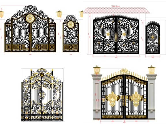 15 Mẫu Cổng 2 Cánh Dành Cho Biệt Thự Sang Trọng