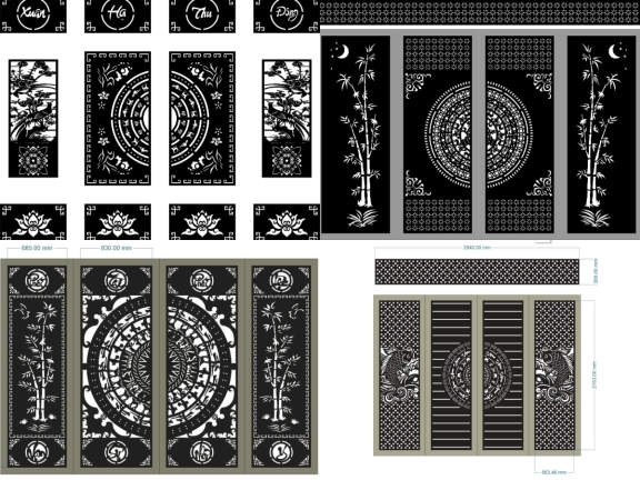 15 mẫu cổng 4 cánh mới nhất