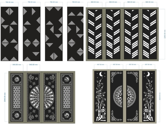 15 Mẫu Cổng 4 Cánh Trang Trí Họa Tiết Độc Đáo