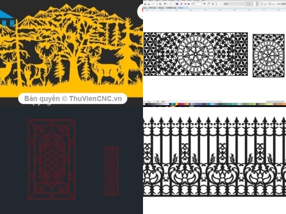 15 Mẫu Hàng Rào CNC thiết kế trên Autocad HOT nhất ThuvienCNC.vn