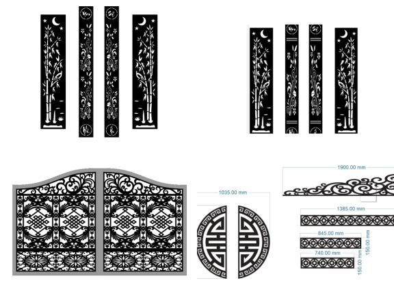 16 mẫu cổng hoa văn thiết kế đẹp