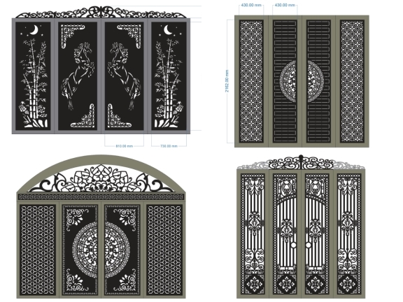 17 mẫu cổng 4 cánh mới nhất