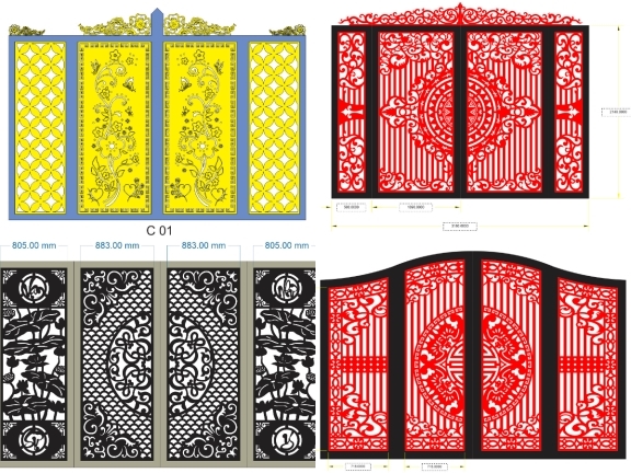 19 mẫu cổng 4 cánh mới hiện đại