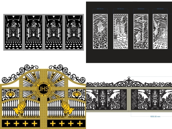 20 bản vẽ mẫu cổng công giáo