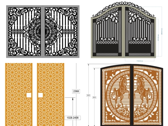 20 Mẫu Cổng 2 Cánh Thiết Kế Đẹp Cho Nhà Ở