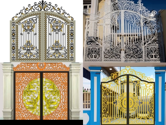 20 Mẫu Cổng 2 Cánh Thiết Kế Sang Trọng Cho Biệt Thự