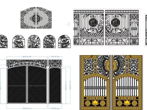 20 Mẫu Cổng 2 Cánh Tự Do Phù Hợp Nhà Phố & Dân Dụng