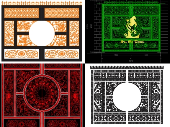 20 MẪU CỔNG 2 CÁNH TỨ LINH ĐẸP – SANG TRỌNG, CHUẨN PHONG THỦY